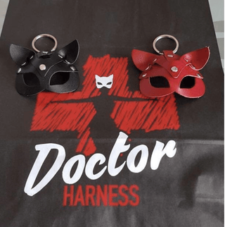 Leather cat mask charm - Dr.Harness 2