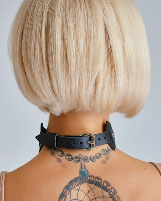 Leather choker "V" - Dr.Harness 2