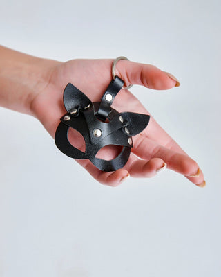Leather cat mask charm - Dr.Harness 1