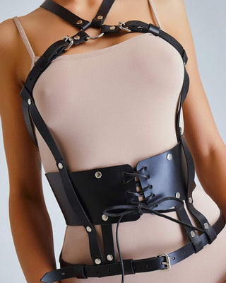 Leather corset "V.1"