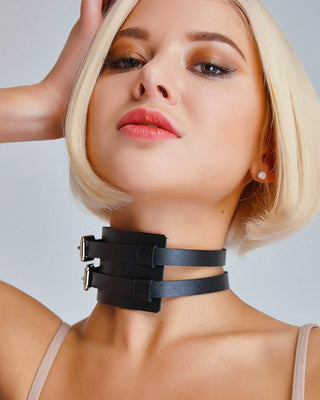 Leather choker "MyWay"
