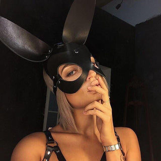 Leather bunny mask