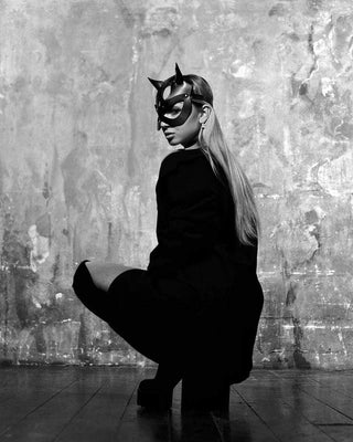 Leather devil mask